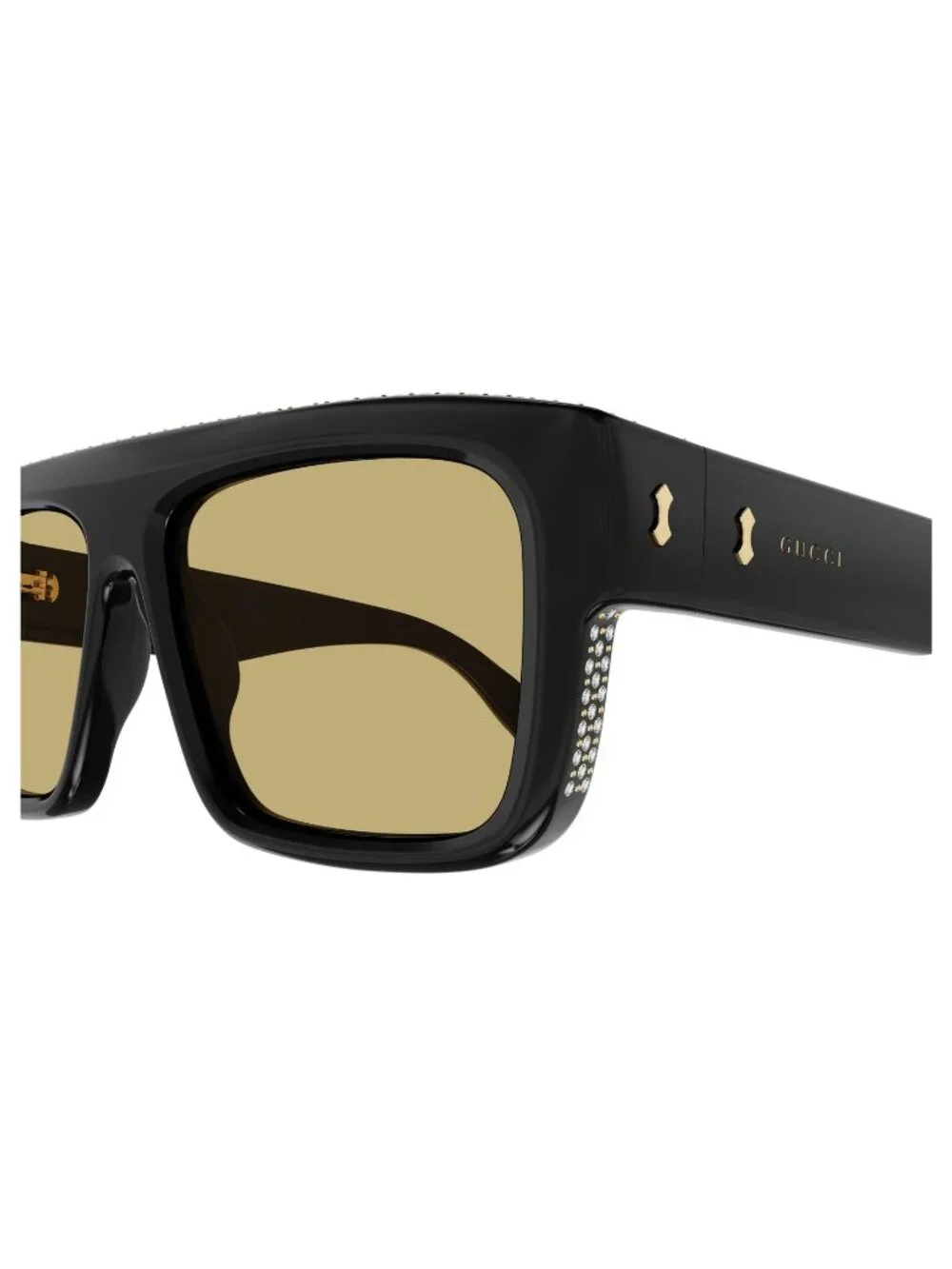 Gucci GG 1461S black square sunglasses with crystals